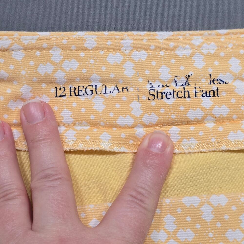 Croft Barrow Yellow White Geometric Mini Skirt Skort Stretch Activewear Women 12 - Picture 4 of 8